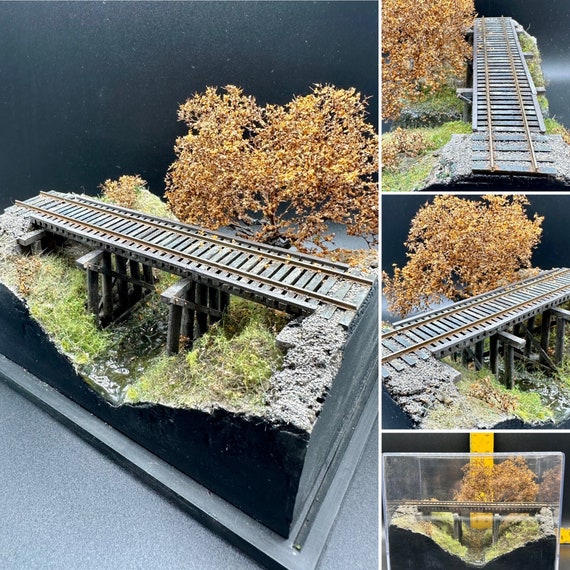 High quality Acrylic Showcase with Diorama base plate Forest Road