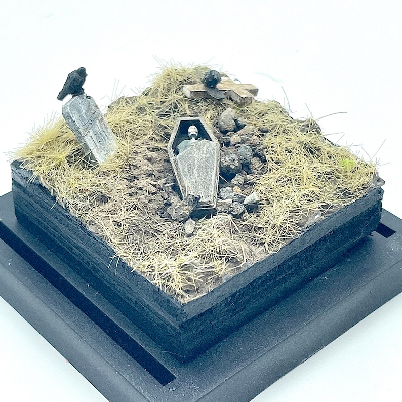 HO Scale Miniature Graveyard Diorama: Haunted Model Train Display - Etsy
