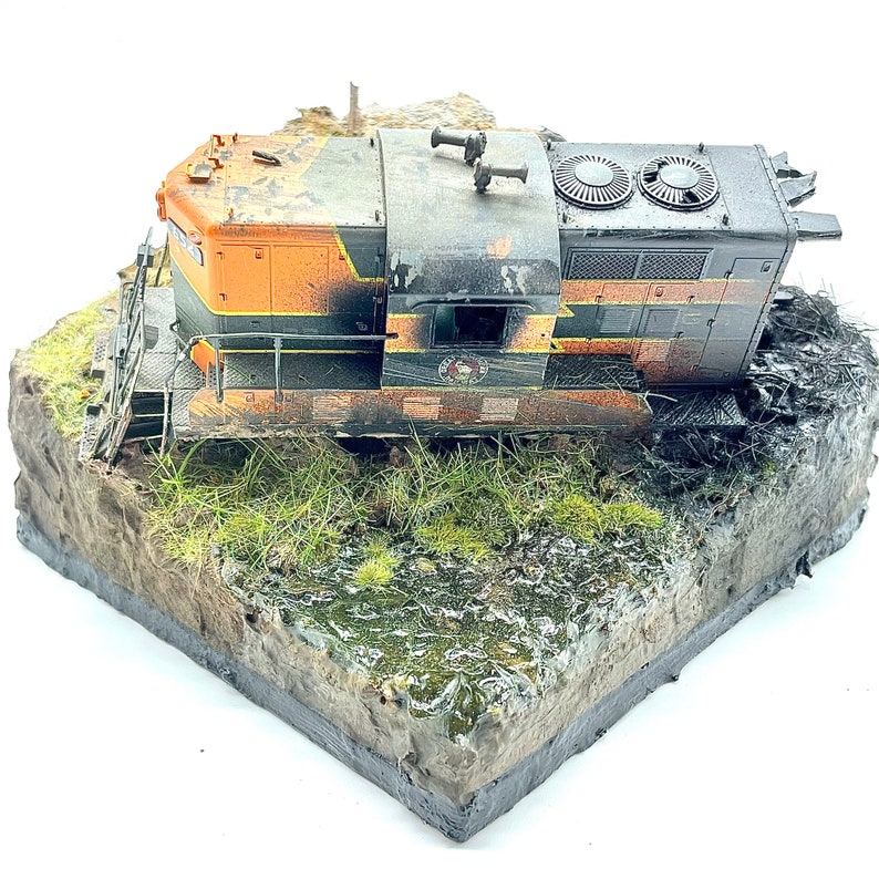 Wrecked Great Northern HO Scale Model Train Etsy