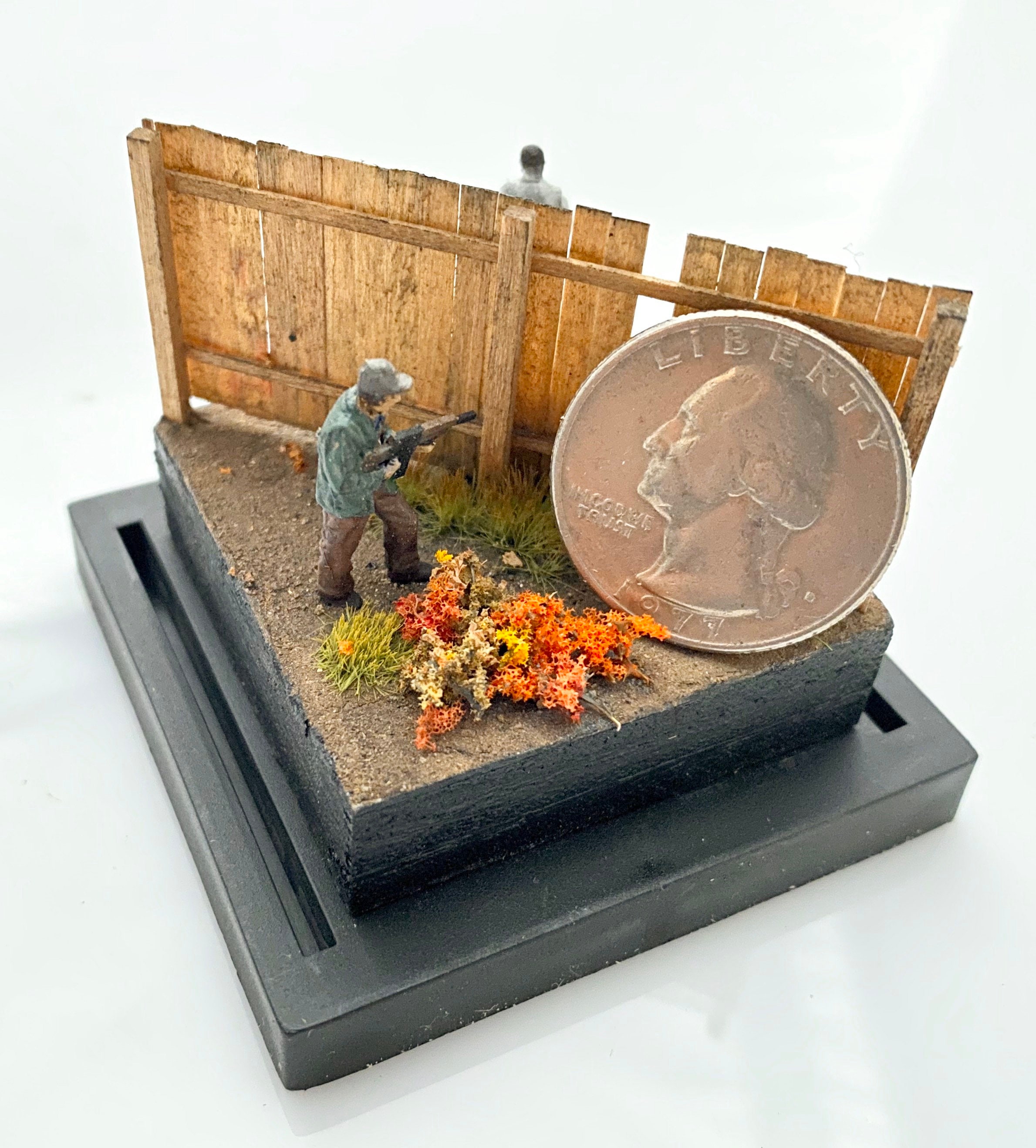 Diorama Zombiegood Fences Make Good Neighbors HO Scale Tiny Miniature