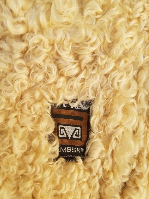 Vintage 1970s 70s shearling sheep skin leather cu… - image 9