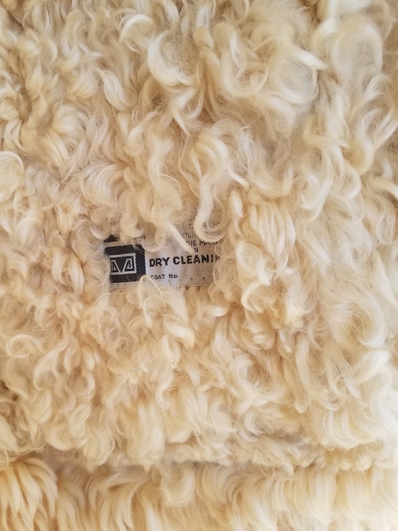 Vintage 1970s 70s shearling sheep skin leather cu… - image 6