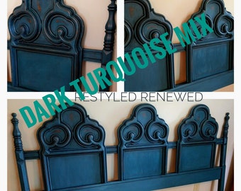 A Tutorial on my turquoise color mix and finish for turquoise furniture