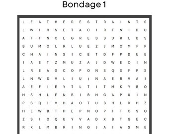 5 Unique BDSM Word Search Games, Printable Kink Party Games, Word Search Puzzles for Adults, Fetish Word Find Games, Dom/Switch/sub Activity