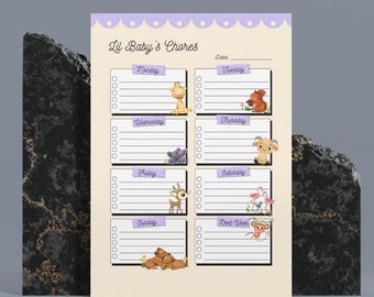 Printable Weekly Chore Chart: DDlg/MDlg Roleplay (PDF/JPG)