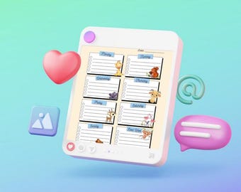 Printable Baby Boy Chore Chart: Weekly To-Do List (PDF & JPG) MD/bb