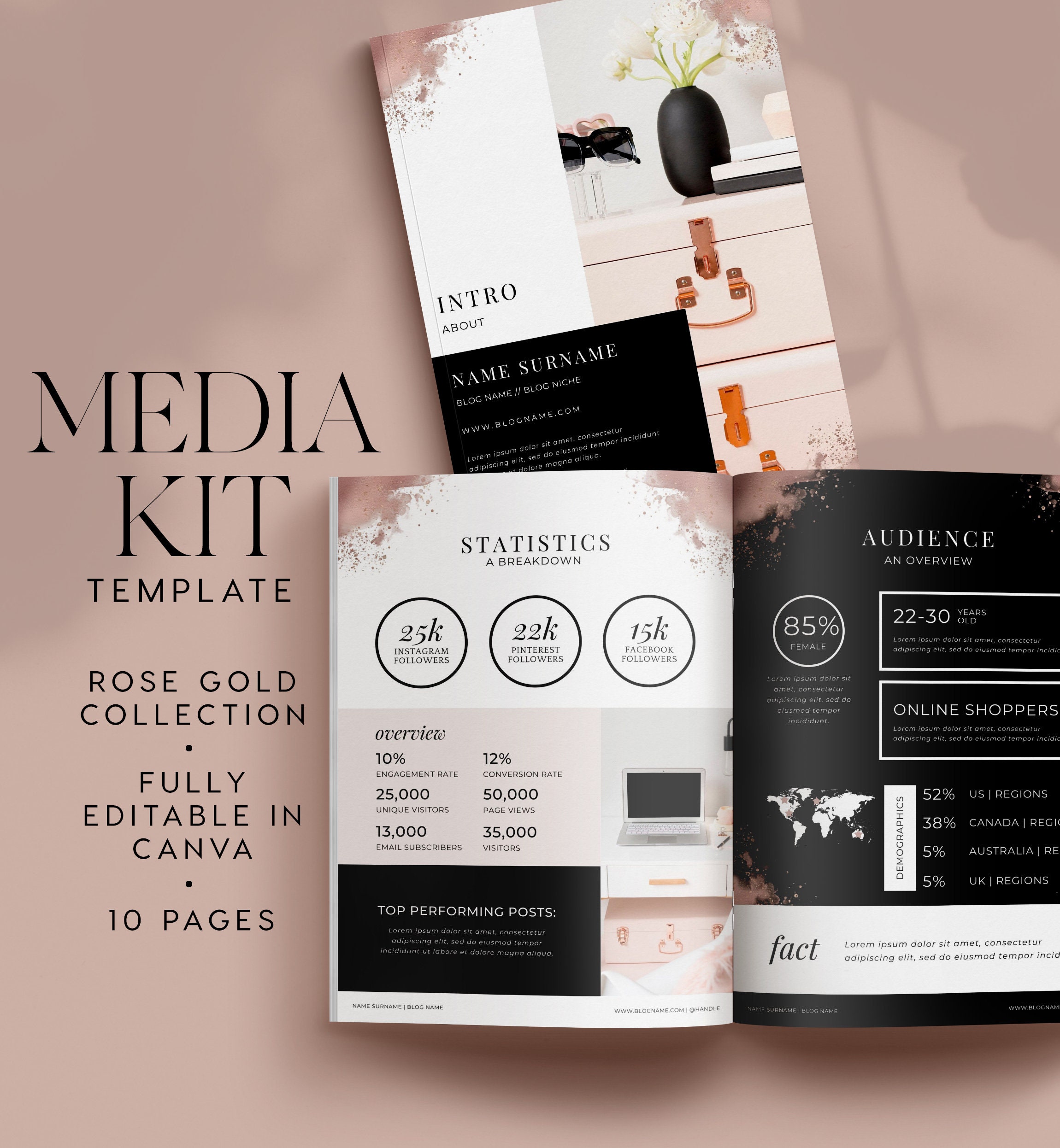 media-kit-canva-template-instant-download-influencer-media-etsy