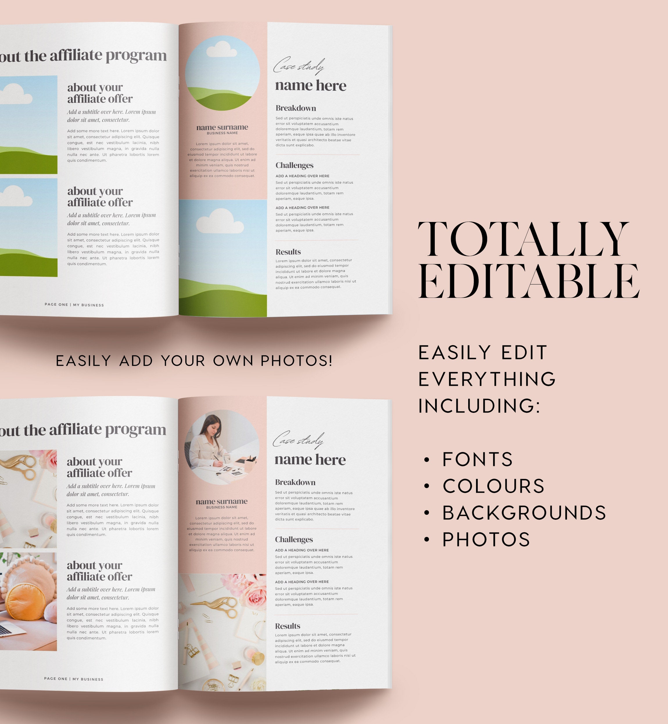 Affiliate template Canva INSTANT DOWNLOAD Canva e-book | Etsy