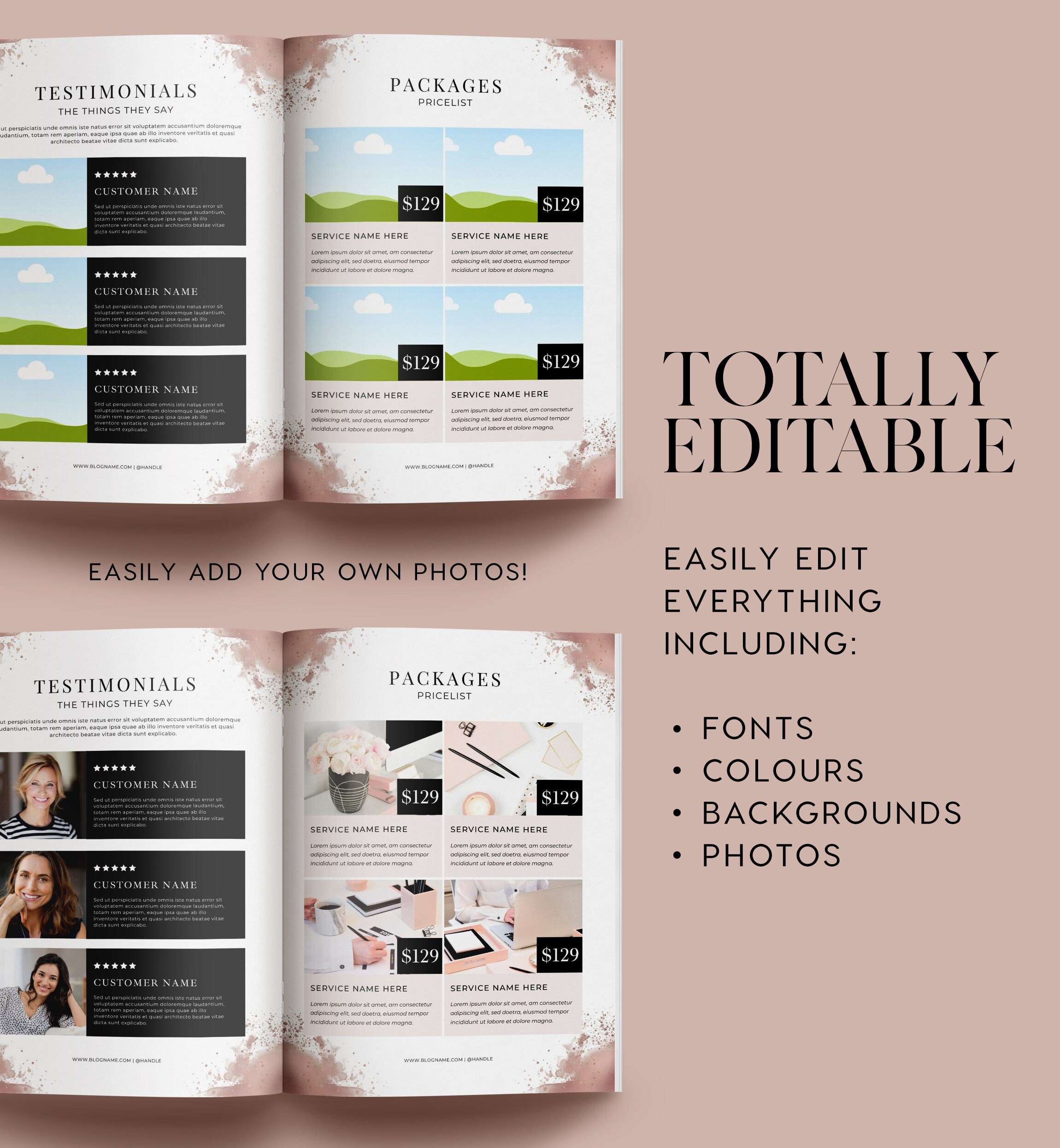 media-kit-canva-template-instant-download-influencer-media-etsy