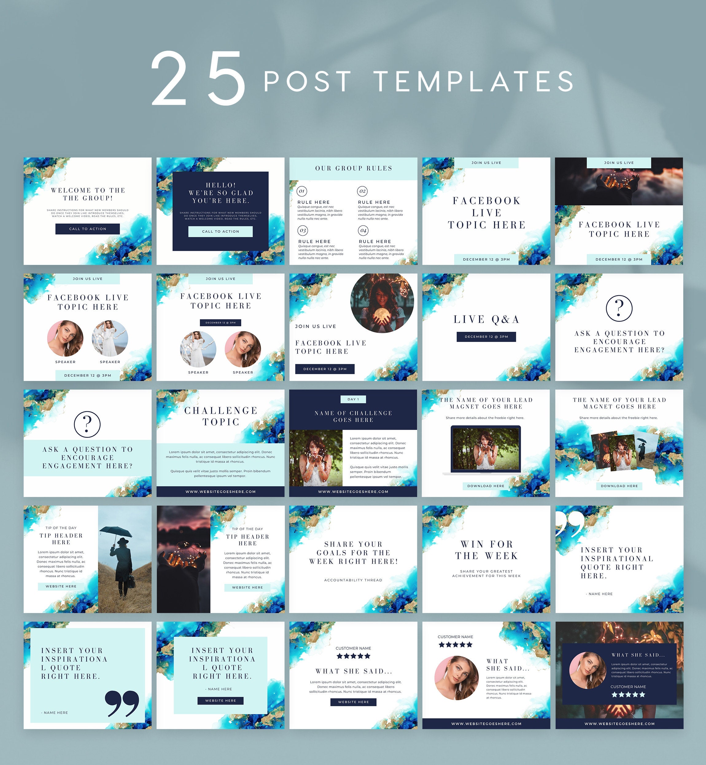 Facebook Group Branding Templates INSTANT DOWNLOAD Canva - Etsy