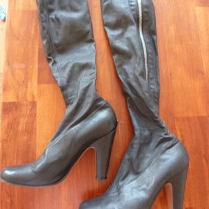 Stretch Vinyl Boots Etsy UK