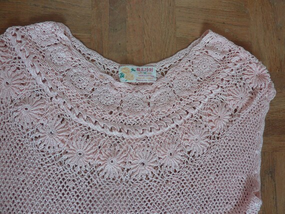 Vintage pink crochet top
