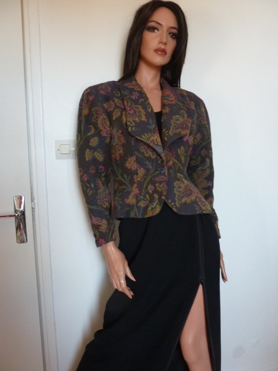 80s Jacket Big Puff Sleeves Synonyme Georges Rech
