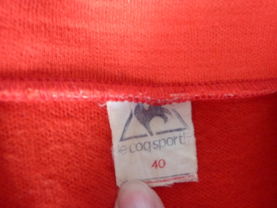 Vintage 70s Coq Sportif Crop Jacket Red Dagger Co… - image 8