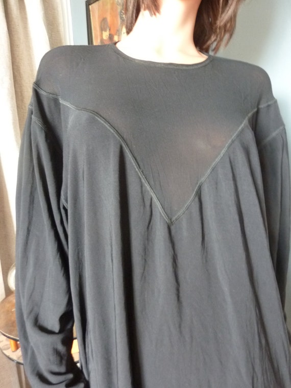Vintage 80s 90s Black Chantal Thomass Dress Silk … - image 10