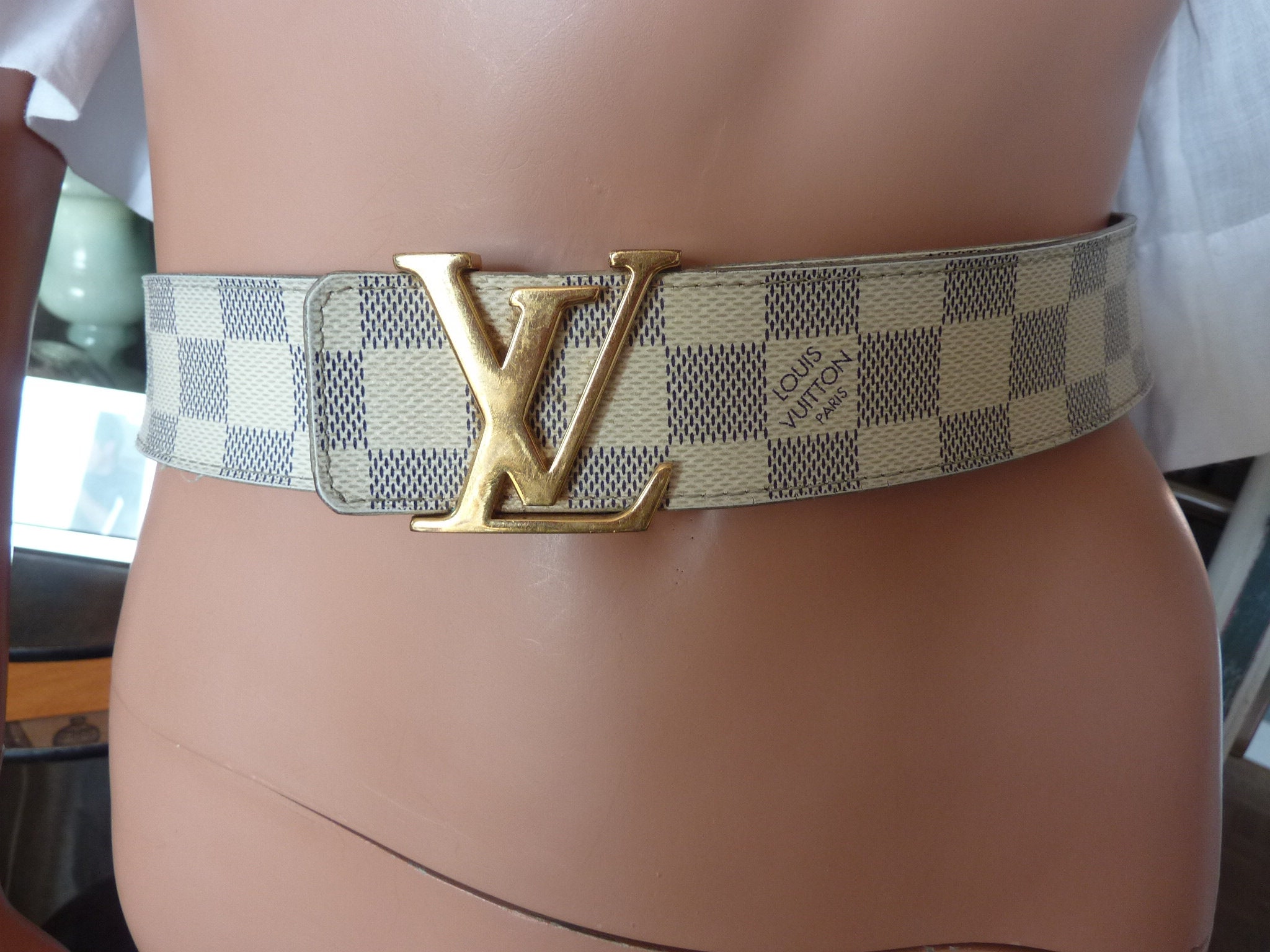 checkerboard louis vuitton belt