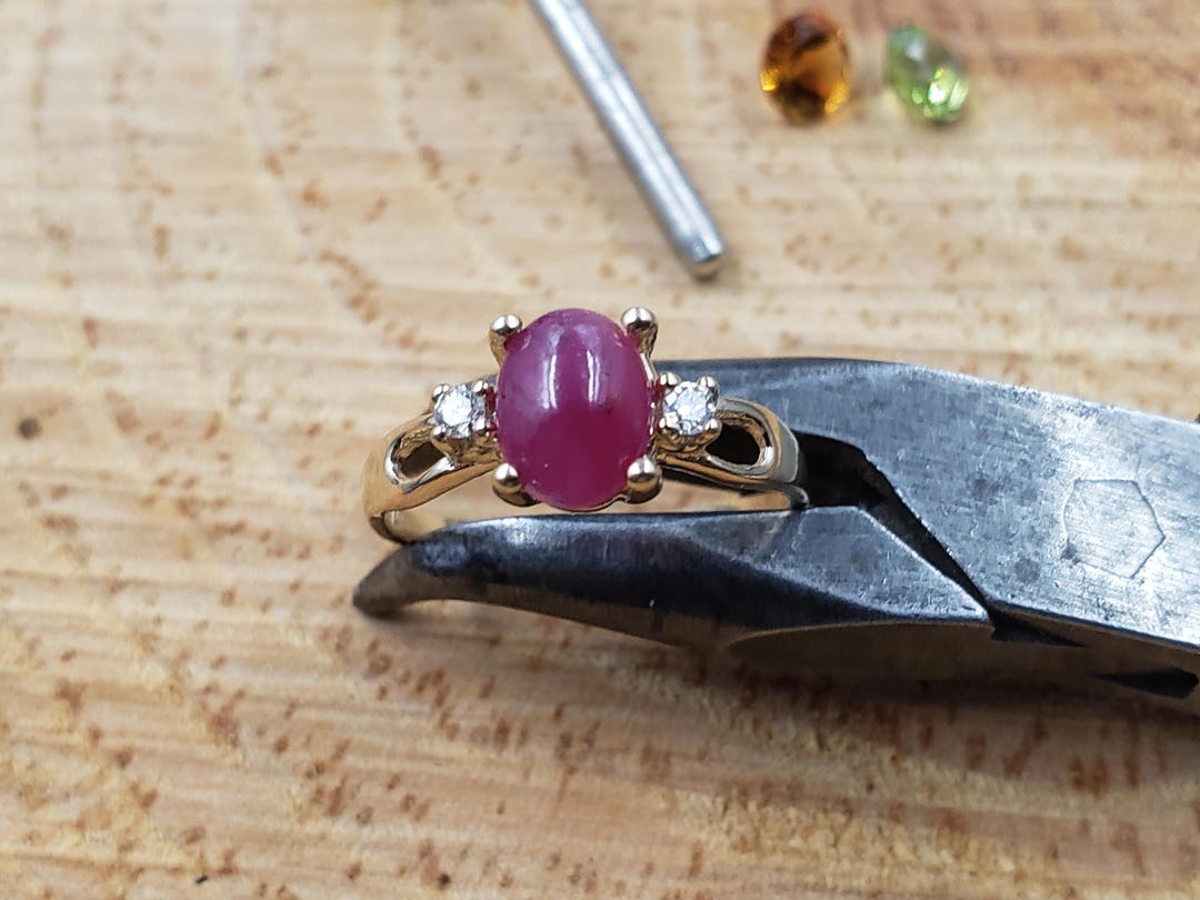14k gold stackable ruby ring, ruby engagement ring,... RUBY & DIAMONDS RING, 14k Gold Ring With Genuine Turquoise and Diamonds ...