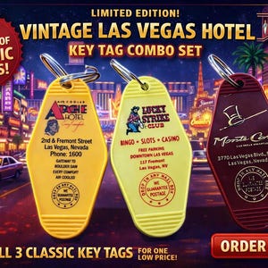 Casino Legends Keytag Combo: European, Western, and Lucky Strike Replicas