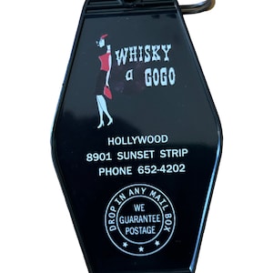 Whiskey a go-go inspired key tag