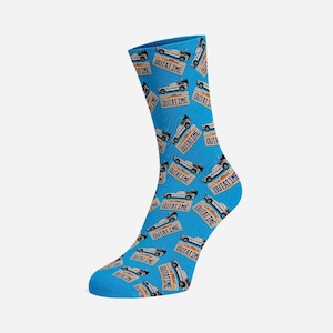 Time Traveling Movie inspired sock/keytag Combo
