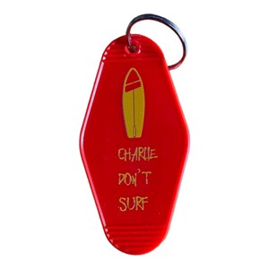 Charlie&#39;s Surf Stop: Keys & Napalm movie inspired keytag
