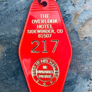 Red and Gold 217 OVERLOOK Hotel keytag