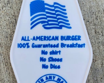 All American burger – – Fast Times at Ridgemont high inspired keytag