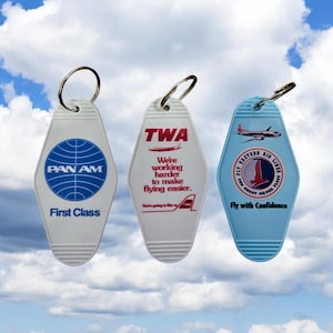 Vintage Airline Keytag Combo: Eastern Airlines, Pan American, & TWA
