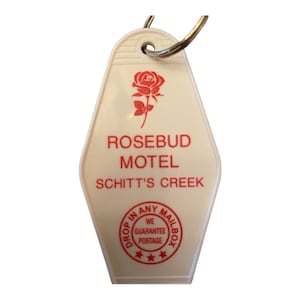 On Sale!  Schitt’s Creek Inspired ROSEBUD MOTEL inspired keytag