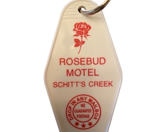 On Sale!  Schitt’s Creek Inspired ROSEBUD MOTEL inspired keytag
