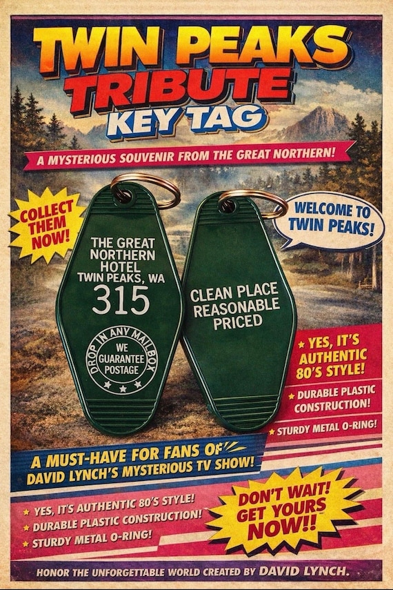 Pacific Northwest Mountain Town Hotel Room Keytag - Etsy