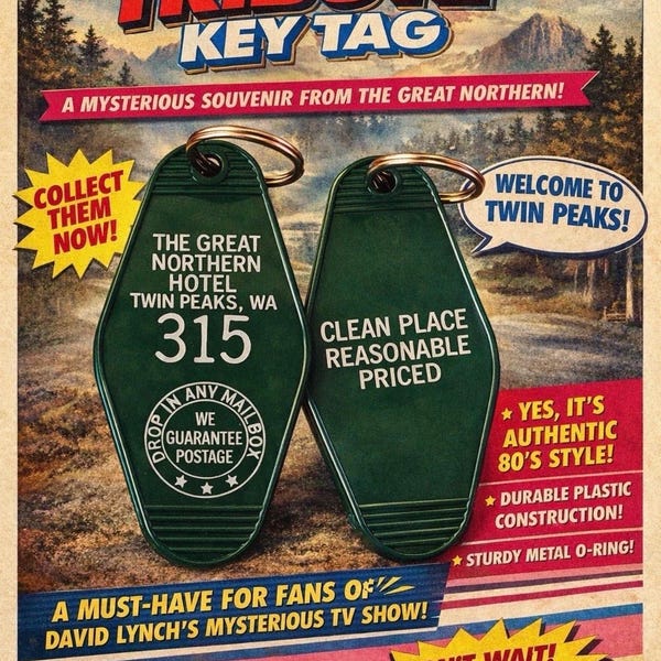 Pacific Northwest Mountain Town Hotel Room Keytag