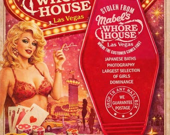 Mabel's Whorehouse Las Vegas inspirierte Schlüsselanhänger