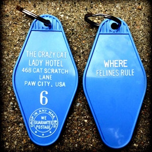 The Crazy Cat Lady Hotel keychain