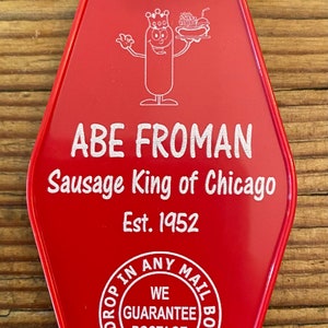Sausage King inspired keytag