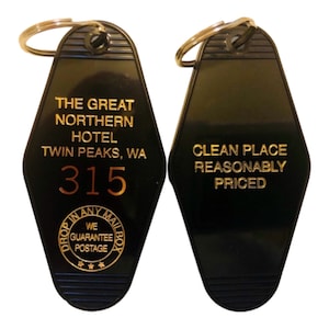 TWIN PEAKS GREAT northern hotel 315 black gold inspired keytag