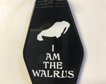 Beatles inspired I am the walrus key tag