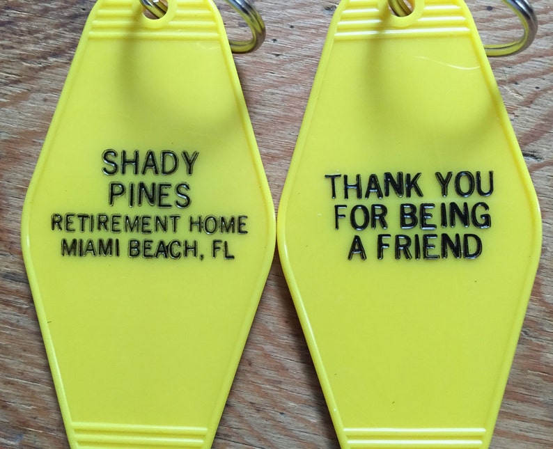 On Sale Yellow Golden Girls Inspired Keytag image 1