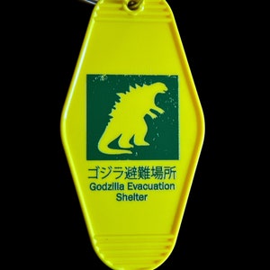 Godzilla Evacuation Center Key Tag: Prepare for the Apocalypse in Style image 1