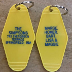 Springfield Family TV Cartoon Key Tag