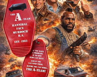 Llavero inspirado en el programa de televisión Action Ensemble de los 80