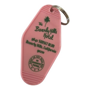 FANCY BEVERLY HILLS hotel inspired keytag