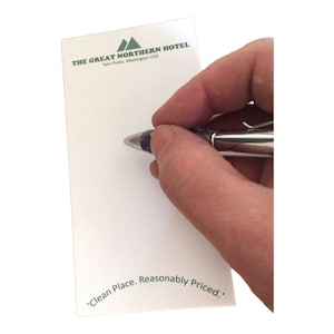 Pine Forest Lodge iconic 80s TV Show Key Tag notepad