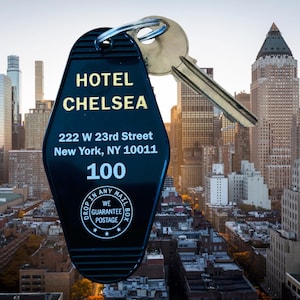 Another Famous New York Hotel Rockstars stayed at inspired hotel keytag.