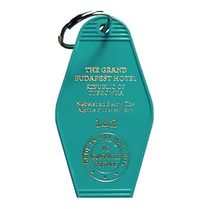 Art house movie Hotel Inspired Keytag