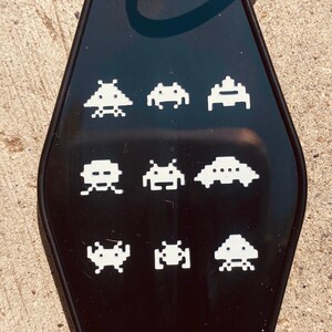 SPACE INVADERS video game inspired keytag