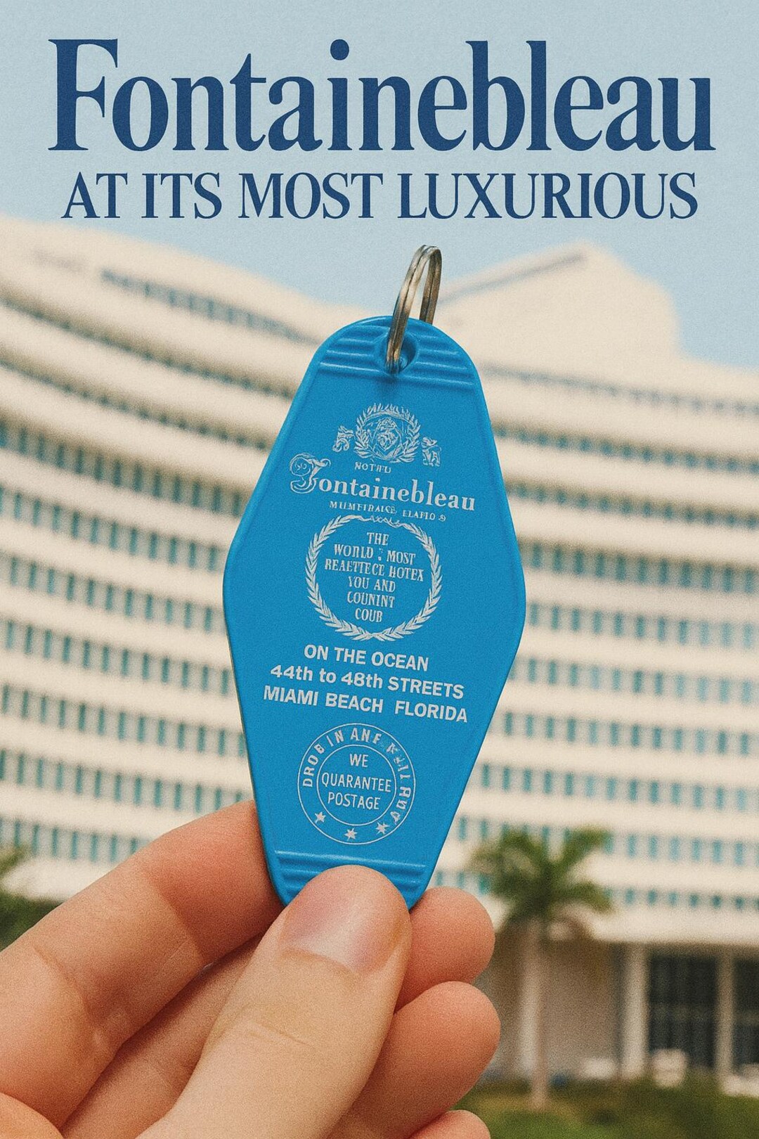 Iconic Miami Beach Hotel Inspired Keytag - Etsy