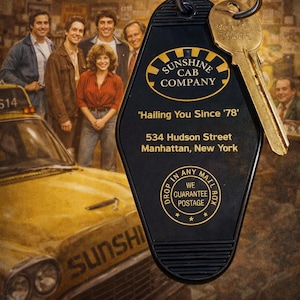 Klassische Cab Co. Schlüsselanhänger TV Sitcom inspiriert