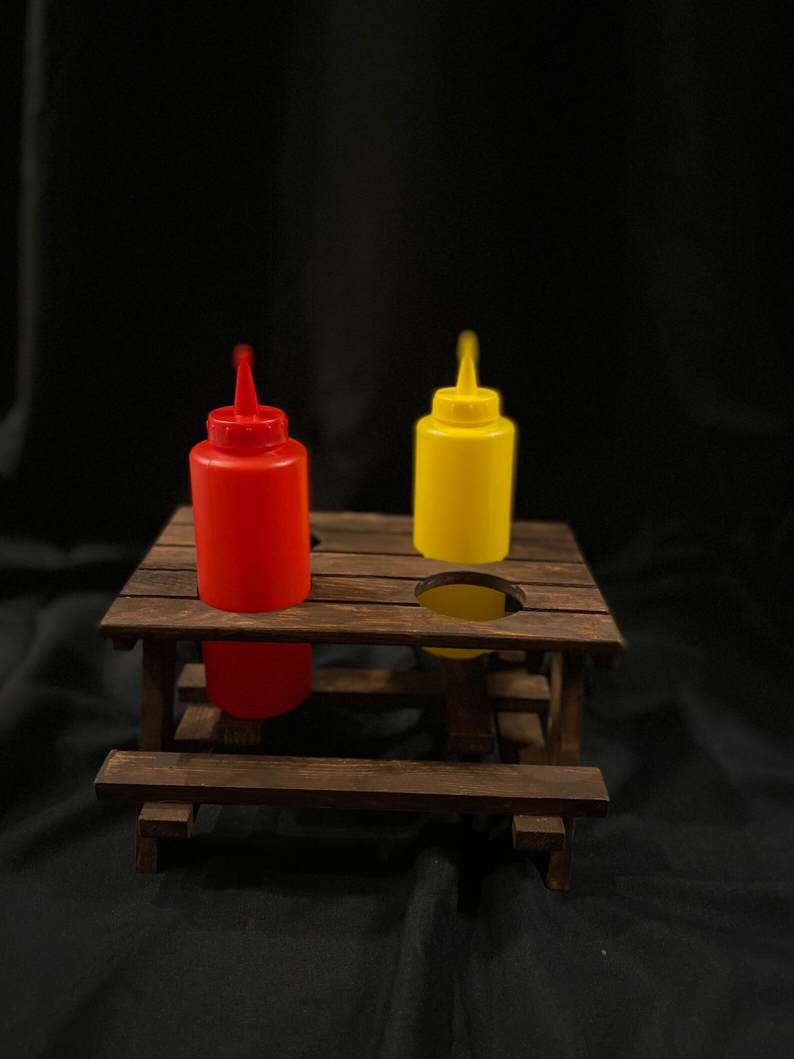 Outdoor BBQ Picnic Table Ketchup & Mustard Holder Etsy
