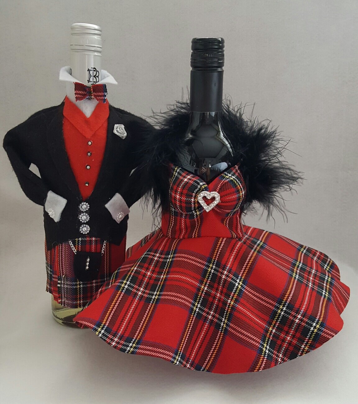 Wine bottle cover/champagne bottle cover Tuxedo & Kilt Etsy